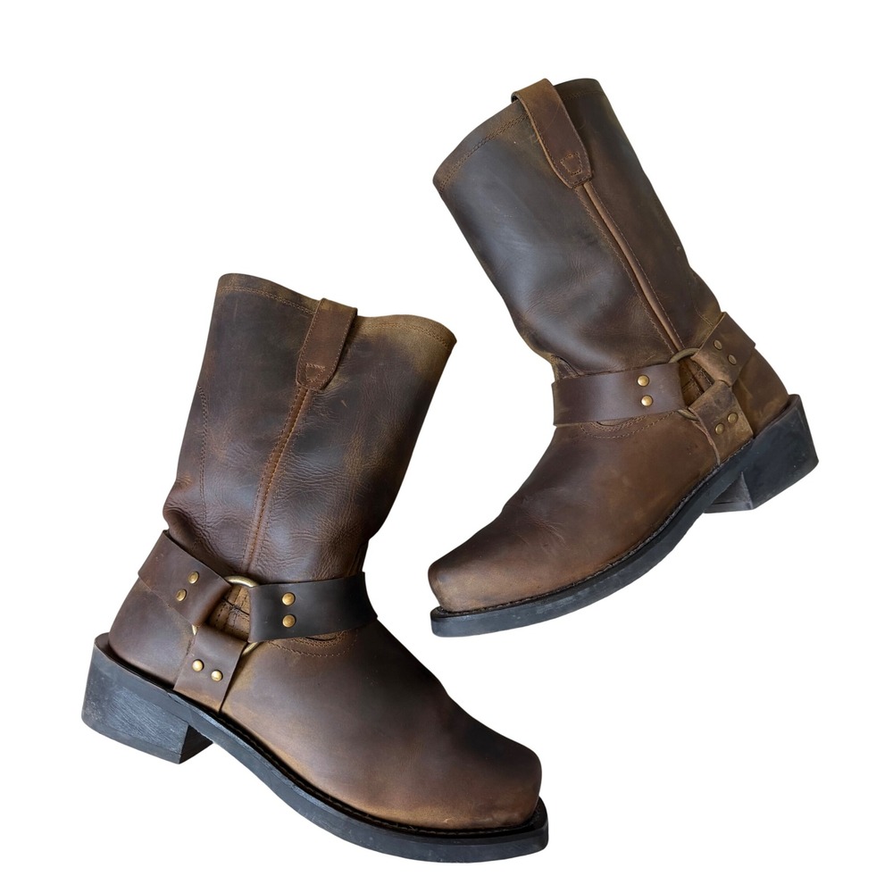 Dingo Men's Boots Dean Leather Harness DI19076 Western Brown 10